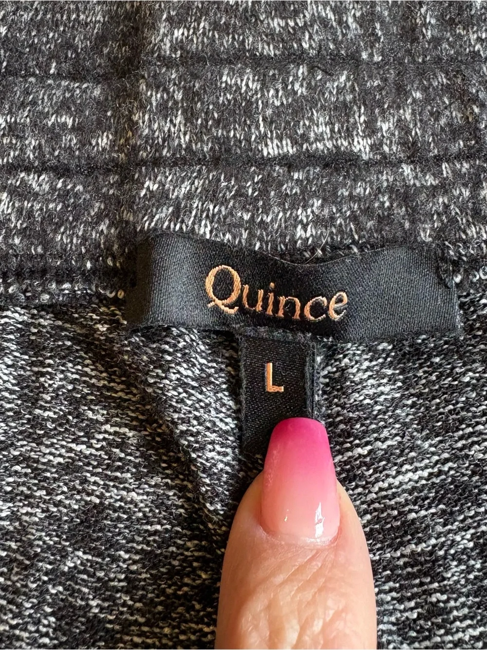 Quince Brushed Lounge Jogger Pants Charcoal NWOT Size Large